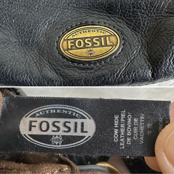 Fossil Black Leather Crossbody Bag - Picture 6 of 13